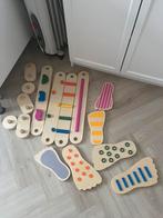 Houten loopbalk en voetjes, Ophalen, Zo goed als nieuw