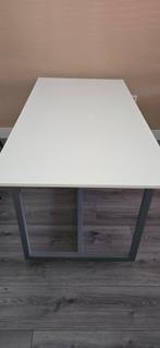 Hoogglans witte eettafel, Ophalen, 50 tot 100 cm, Zo goed als nieuw, Vijf personen of meer