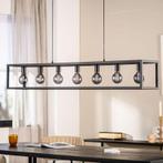 Hanglamp zwart staal 7-lichts, Huis en Inrichting, Lampen | Hanglampen, Ophalen, Overige materialen, Zo goed als nieuw, Minder dan 50 cm