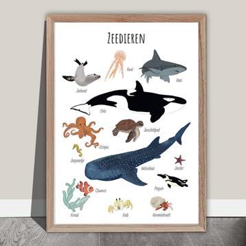 Zeedieren poster - Printable beschikbaar voor biedingen
