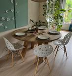 Eettafel WOOOD Rhonda, eiken, 150 cm diameter, Huis en Inrichting, Tafels | Eettafels, Ophalen, 100 tot 150 cm, Rond, Zo goed als nieuw