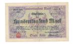 Duitsland 100.000 Mark 1923 Tegoedbon Köln, Ophalen of Verzenden, Duitsland, Los biljet