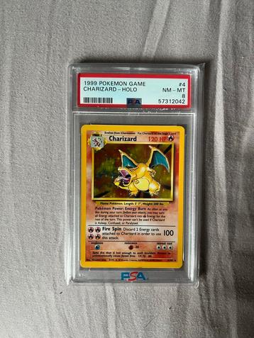 Charizard Base Set #4 PSA 8 beschikbaar voor biedingen