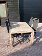 Tuintafel met 4 stoelen, 4 zitplaatsen, Gebruikt, Ophalen of Verzenden, Tuinset