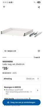 Ikea lade laag wit, Huis en Inrichting, Keuken | Keukenelementen, Ophalen, Wit, Nieuw, 50 tot 100 cm