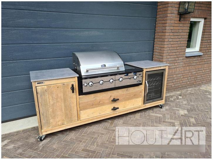 Buitenkeuken Boretti Ibrido top met koelkast!, Tuin en Terras, Buitenkeukens, Nieuw, Gas, Inbouw, Vrijstaand, Ophalen of Verzenden