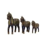 Vintage Houten Marwari Paarden Koper Messing Beelden, Ophalen of Verzenden, Gebruikt, Dier