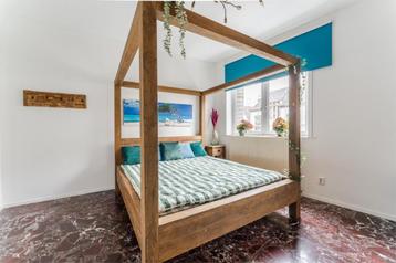 Driftwood drijfhout hemelbed ,zeer solide+ hastens boxspring beschikbaar voor biedingen