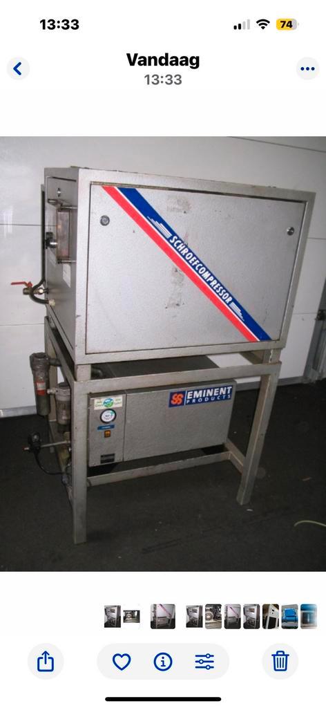 Creemers schroef comoressor, Doe-het-zelf en Verbouw, Compressors, Zo goed als nieuw, 100 liter of meer, Ophalen