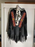 Handgemaakte Indianen Tuniek Leder Maat L-XL + Hoofdtooi, Carnaval, Maat 46/48 (XL) of groter, Ophalen of Verzenden, Zo goed als nieuw
