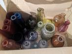 Vazen gekleurde vaas glas bloemenvaas, Huis en Inrichting, Woonaccessoires | Vazen, Minder dan 50 cm, Glas, Ophalen, Overige kleuren