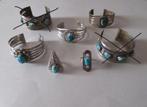 Egyptische sieraden / scarabee vintage / ringen armbanden, Overige materialen, Blauw, Gebruikt, Ophalen of Verzenden