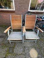 Houten Tuinstoelen - PR Design, Tuin en Terras, Ophalen of Verzenden, Zo goed als nieuw, Teakhout, Inklapbaar