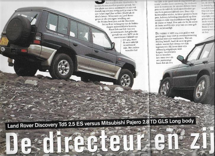 Dubbeltest Land Rover Discovery vs MITSUBISHI Pajero, 1999., Boeken, Auto's | Folders en Tijdschriften, Nieuw, Mitsubishi, Verzenden