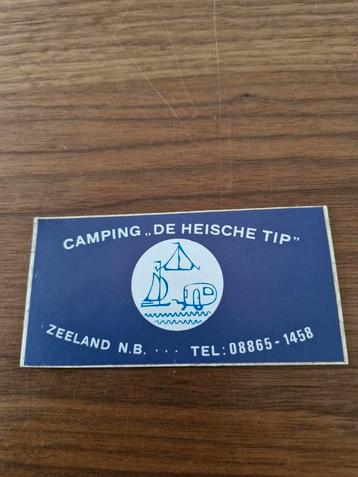 2663 Oude Camping "De Heische Tip" Sticker  beschikbaar voor biedingen