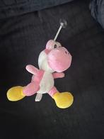 licht roze Yoshi knuffel 21cm met koord en zuignap, Ophalen of Verzenden, Zo goed als nieuw, Overige typen