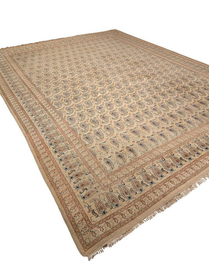 Groot Perzisch Tapijt Kashan 420x320 wollenb vloerkleed Iran, Huis en Inrichting, Stoffering | Tapijten en Kleden, Zo goed als nieuw