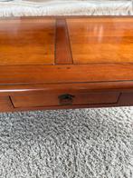 Houten salontafel met lade, Ophalen, Gebruikt, 100 tot 150 cm, Eikenhout