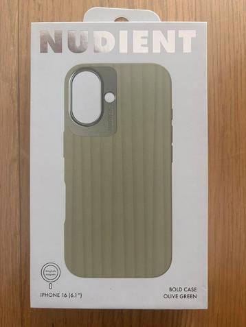 Iphone 16 hoesje - Nudient Bold Case - olive green - in doos beschikbaar voor biedingen
