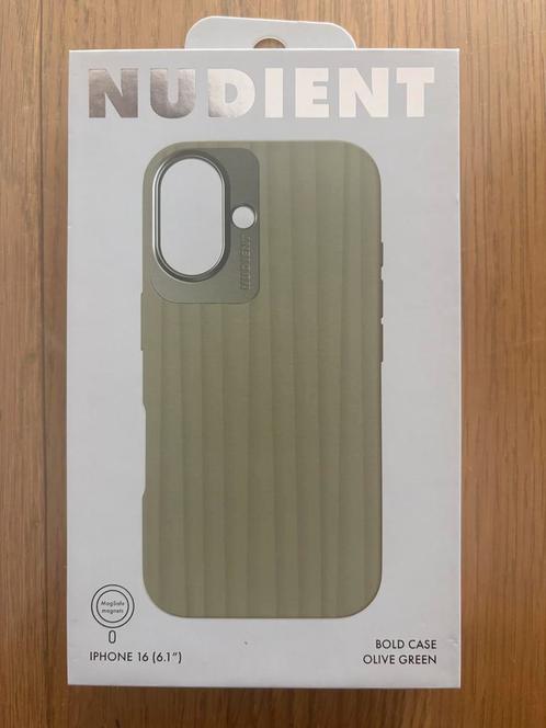 Iphone 16 hoesje - Nudient Bold Case - olive green - in doos, Telecommunicatie, Mobiele telefoons | Hoesjes en Frontjes | Apple iPhone