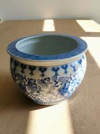 Antieke Blauw-Witte Bloempot, Ophalen of Verzenden