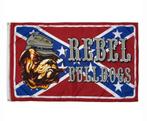 Vlag Rebel, Bulldog, usa, vlag, biker, rocker, mancave, man, Diversen, Vlaggen en Wimpels, Nieuw, Ophalen of Verzenden