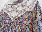 Blouse bloemetjes met kant mt 38, Kleding | Dames, Blouses en Tunieken, Bianco, Ophalen of Verzenden, Zo goed als nieuw, Maat 38/40 (M)