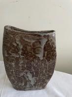 Mooie geglazuurde vintage Vaas, Overige kleuren, Ophalen of Verzenden, Minder dan 50 cm, Glas