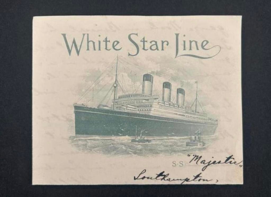 Officiele Brief R.M.S. Majestic, 1926, Verzamelen, Scheepvaart, Ophalen of Verzenden, Kaart, Foto of Prent