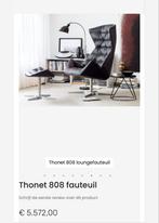 Thonet 808 Leren Fauteuil met Poef, Huis en Inrichting, Fauteuils, Ophalen, Zo goed als nieuw, Leer, 75 tot 100 cm
