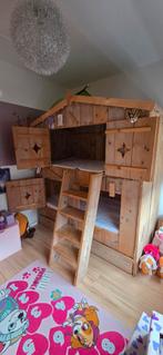 Steigerhout Stapelbed huisje 2+1/ tweeling, Kinderen en Baby's, Kinderkamer | Stapelbedden en Hoogslapers, Ophalen, Stapelbed