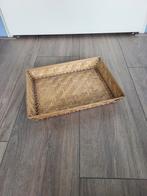 Rotan/rieten dienblad, Ophalen of Verzenden, Zo goed als nieuw, Rond, Hout