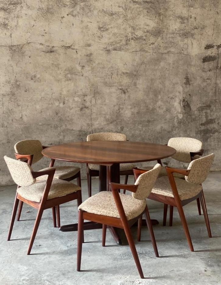 eetkamerset Kai Kristiansen Skovby, Huis en Inrichting, Tafels | Eettafels, Gebruikt, 50 tot 100 cm, 100 tot 150 cm, Rechthoekig