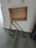 Bijzettafel / Bijzetkastje Hout & Metaal, Minder dan 55 cm, Ophalen of Verzenden, Zo goed als nieuw, Modern