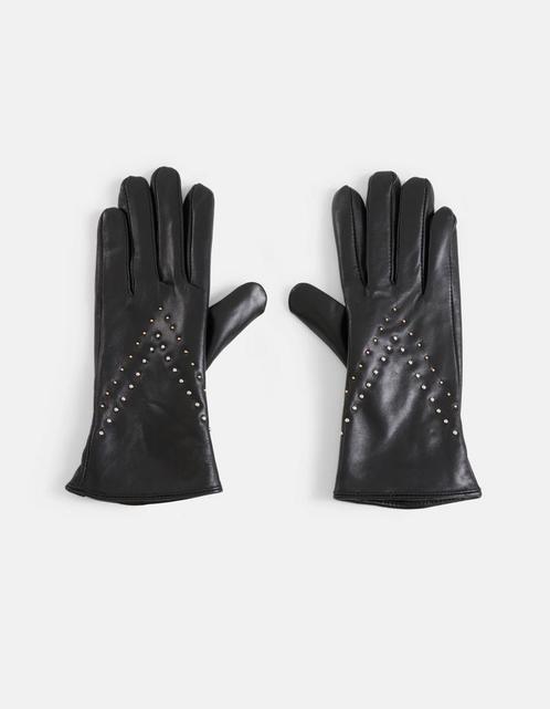 Zwarte leren handschoenen van Shoeby *NIEUW*, Kleding | Dames, Mutsen, Sjaals en Handschoenen, Nieuw, Handschoenen, Maat 42/44 (L)