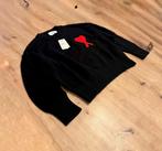 Ami Paris Zwarte Trui met Rood Hart – Maat M – Snelle Verzen, Kleding | Dames, Ophalen of Verzenden, Zo goed als nieuw, Rood