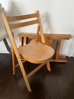 Wooden folding chairs wooden chairs, Vier, Gebruikt, Bruin, Hout