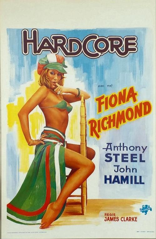 HARDCORE Fiona Richmond 1978 poster Britse porno komedie, Verzamelen, Posters, Zo goed als nieuw, Verzenden