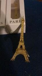 Vijf Eiffeltorens miniatuur.goud in verpakking, Nieuw, Goud, Ophalen of Verzenden