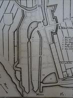 gravure plattegrond Delfshaven, Rotterdam C. Merian, 1670, Verzenden