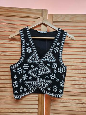 Zwart Costes Gilet met Spiegeltjes - Maat S beschikbaar voor biedingen