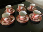 Japans eierschaal servies - 6 kopjes met schotel, Verzenden