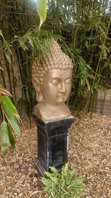 Buddha hoofd goud incl. sokkel  beschikbaar voor biedingen
