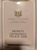 San Marino Jaarset 2008 Proof 1ct t/m 2 euro, Ophalen of Verzenden, San Marino, Overige waardes, Setje