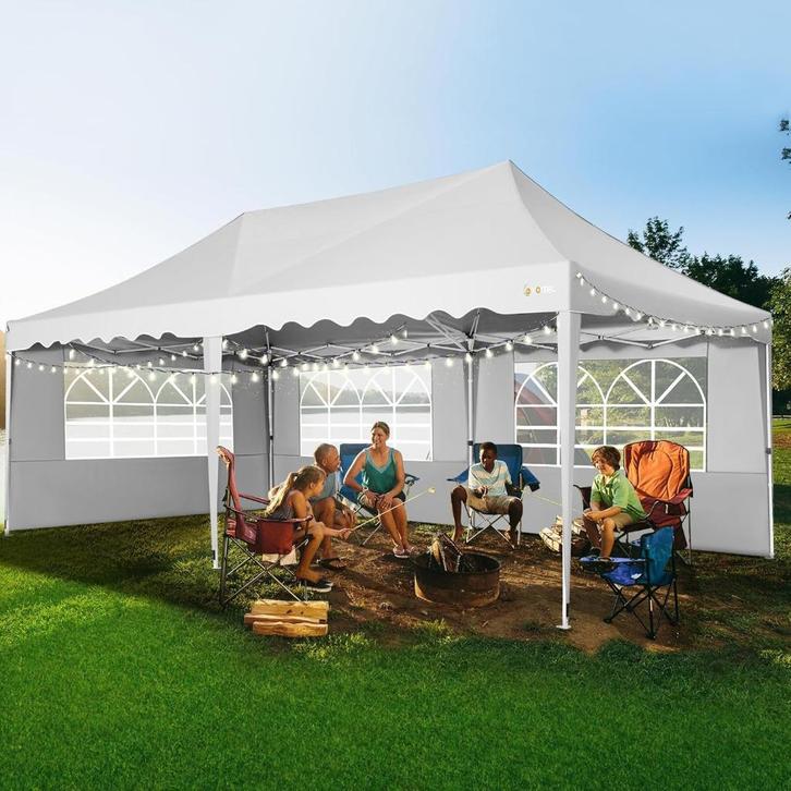 Waterdichte Kwaliteits Pop-Up-Tent. Vouwtent 3x6m Sneeuw Wit, Tuin en Terras, Partytenten, Nieuw, Partytent, Opvouwbaar, Ophalen of Verzenden