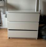 IKEA Malm Ladekast wit - OPKNAPPER, Huis en Inrichting, Kasten | Ladekasten, Ophalen, Gebruikt, 50 tot 100 cm, 3 of 4 laden