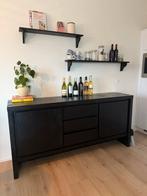 Zwart dressoir - 186cm breed, Huis en Inrichting, Kasten | Dressoirs, Ophalen, Overige materialen, Gebruikt, 150 tot 200 cm