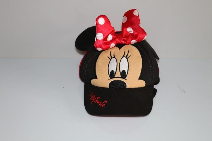 Kinderpet petje Minnie Mouse oren Disneyland Paris kerst, Verzamelen, Disney, Zo goed als nieuw, Kleding of Textiel, Mickey Mouse