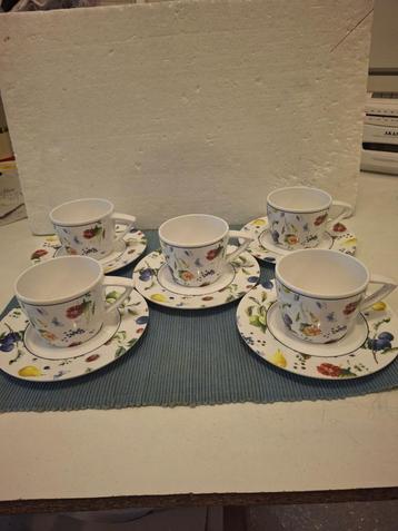 Janneke Brinkman Fruits & Flowers  5 melamine kop & schotels beschikbaar voor biedingen