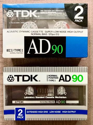 NOS TDK AD90 AD 90 cassettebandjes AD-90 cassettes NIEUW beschikbaar voor biedingen